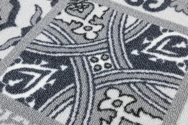 Protišmykový koberec PATCHWORK 19 New sivý