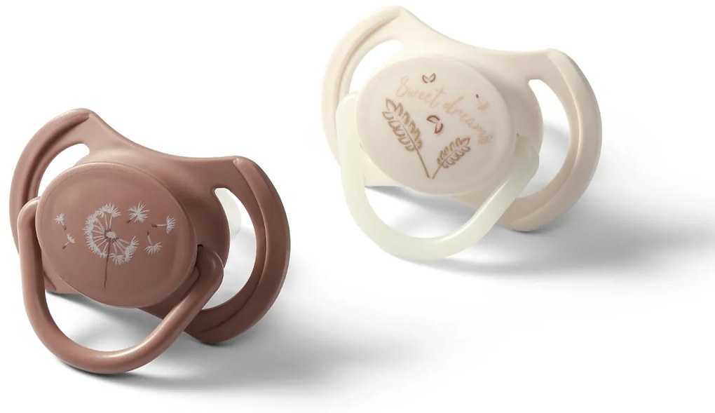 Cumlík silikónový, symertický tvar, 18m +, 2 ks - Nature