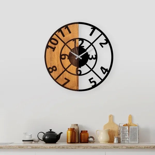 Nástenné hodiny pr. 56 cm 1xAA drevo/kov