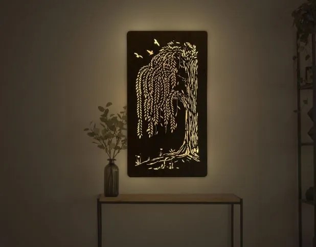 Led obraz stromu Vŕba
