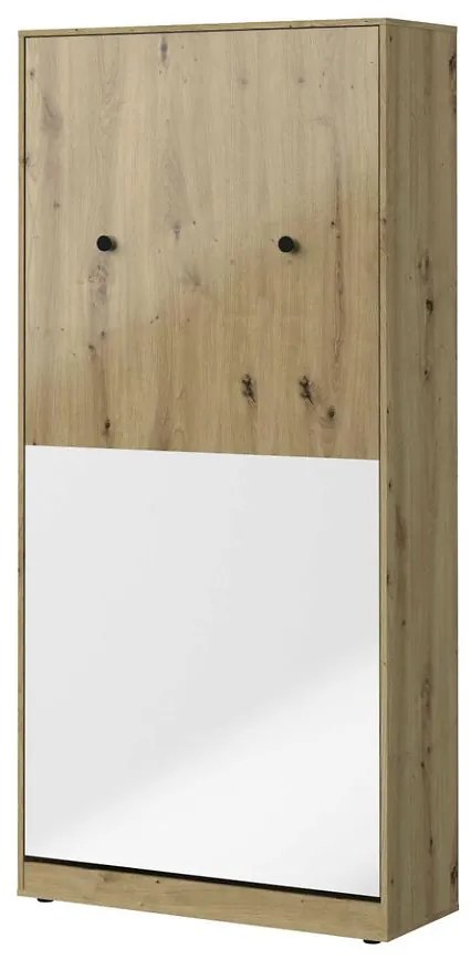 Sklápacia posteľ  vertikálne Nero 15  – Čierna Lesk