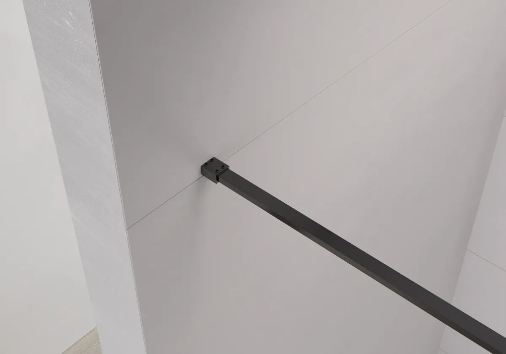 Cerano Moreli, sprchová zástena 90x200 cm, 8mm číre sklo, čierny profil, CER-CER-417608