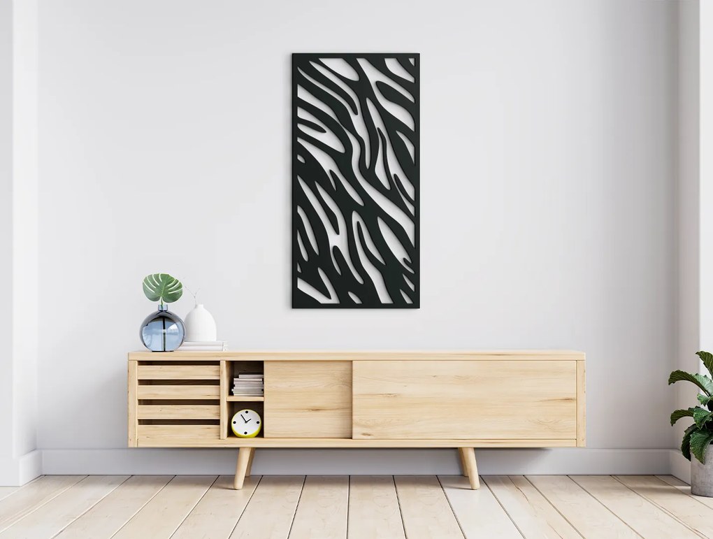 drevko Drevený obraz na stenu Kontrast Rozmer obrazu: 44,5 x 22 cm, Farba dekorácie: Čierna