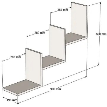Nástenná polica MIST 60x90 cm hnedá