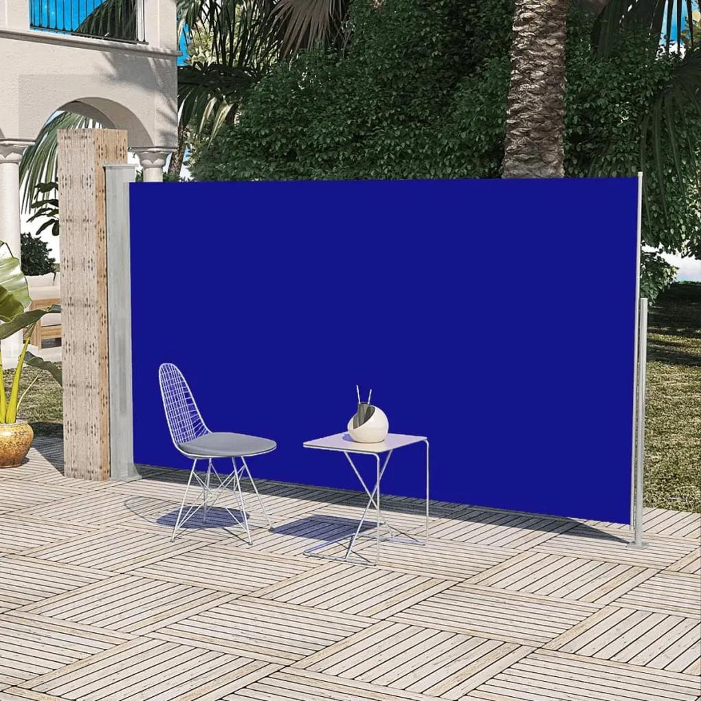 vidaXL Bočná markíza na terasy/balkóny, 160x300 cm, modrá