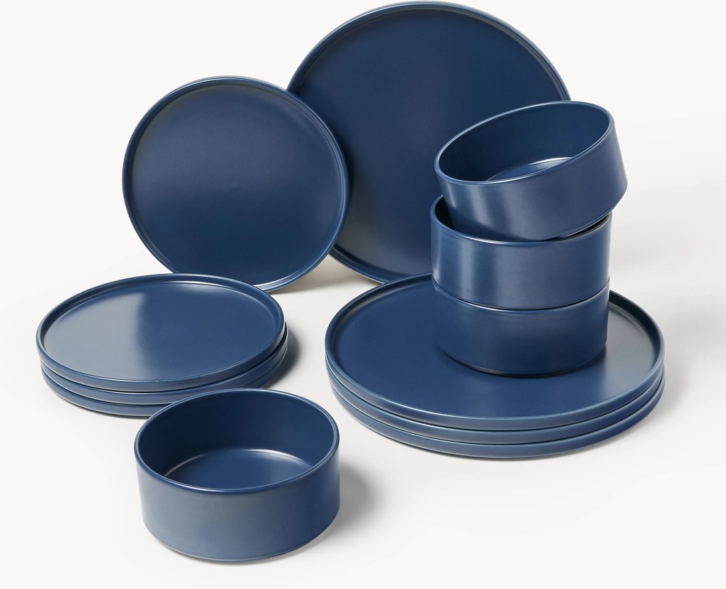 Ručne vyrobená súprava riadu Lowri, 4 osoby, 12 ks