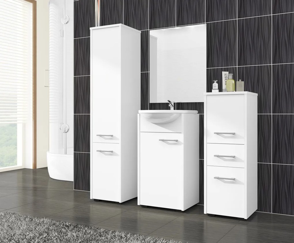 Kúpeľňová skrinka Fin I 30 cm biela