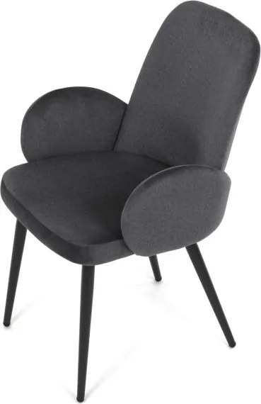 Jedálenská stolička zamatová, sivá DCL-X7129 GREY2