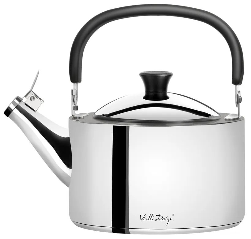 Lesklá antikoro varná konvica s piestom Vialli Design Diamante, 1,5 l