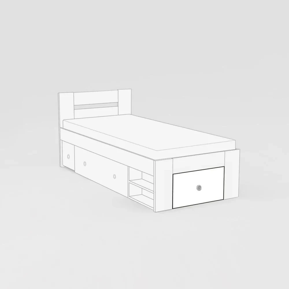 BTC LARISA UP ČELO 2: 90x200 Varianta: GRAPHITE