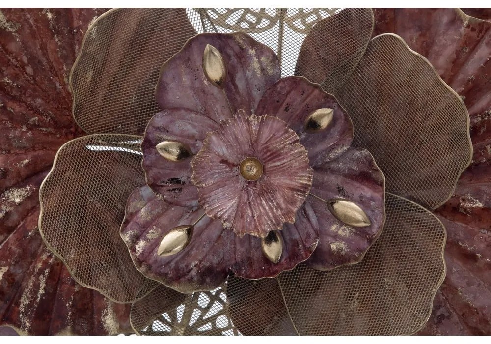 Kovová závesná dekorácia Mauro Ferretti Flowery, 118 x 58 cm