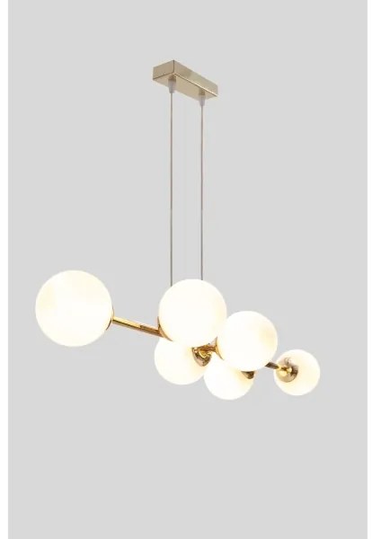 Luster na lanku FIRA 5xE27/60W/230V zlatá