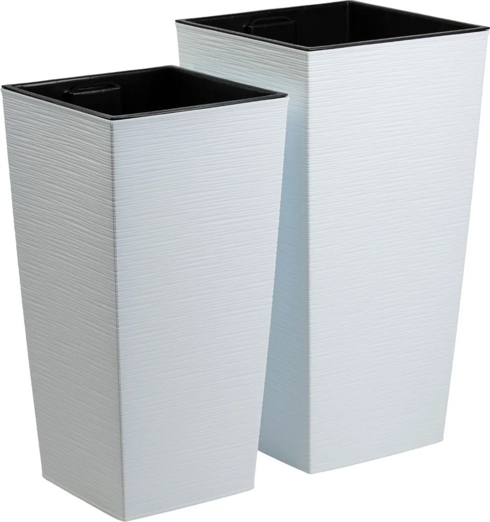Plastový květináč Porto Riflo 57x29,5x29,5 cm bílý