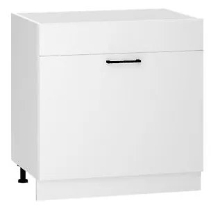Kuchynská skrinka Denis D80ZL S/1 zasl biely satén mat/biela