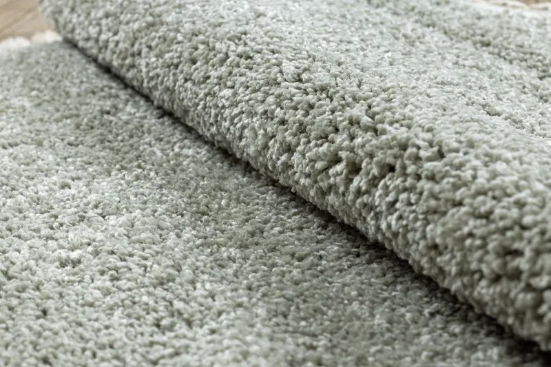 Dywany Łuszczów, Kusový koberec Berber 9000 green kruh, 160x160 (priemer) kruh, zelená, obývacia izba