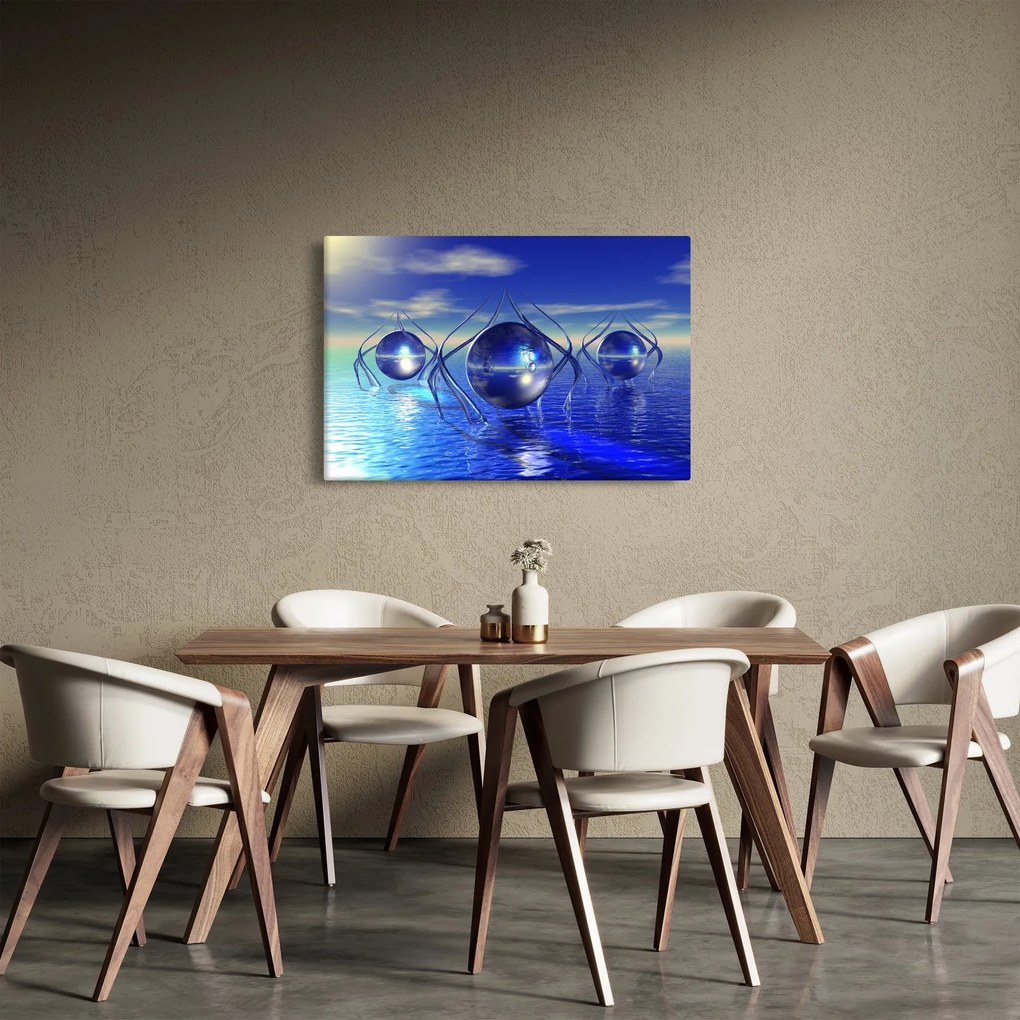 Obraz abstrakcie - voda (90x60 cm)
