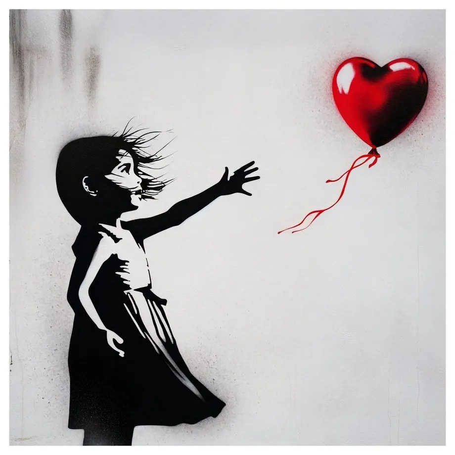 Obraz srdce vo vetre street art