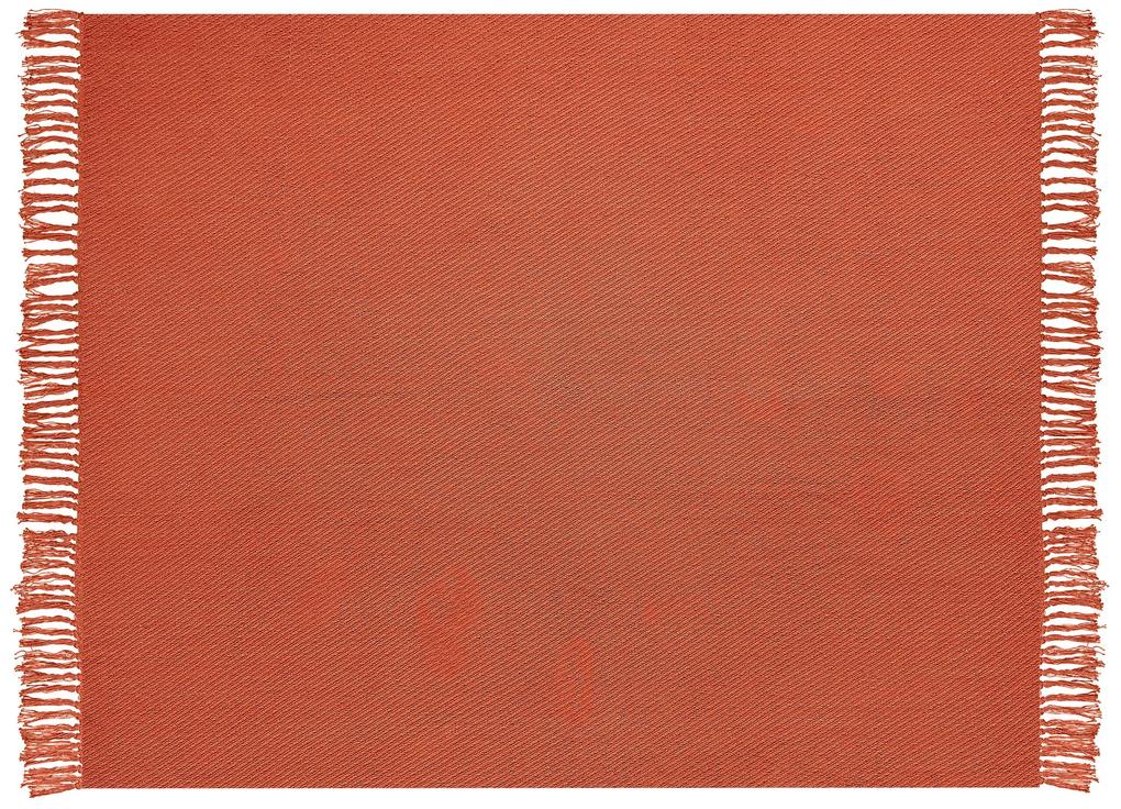 Bavlnená deka 125 x 150 cm červená YARSA Beliani