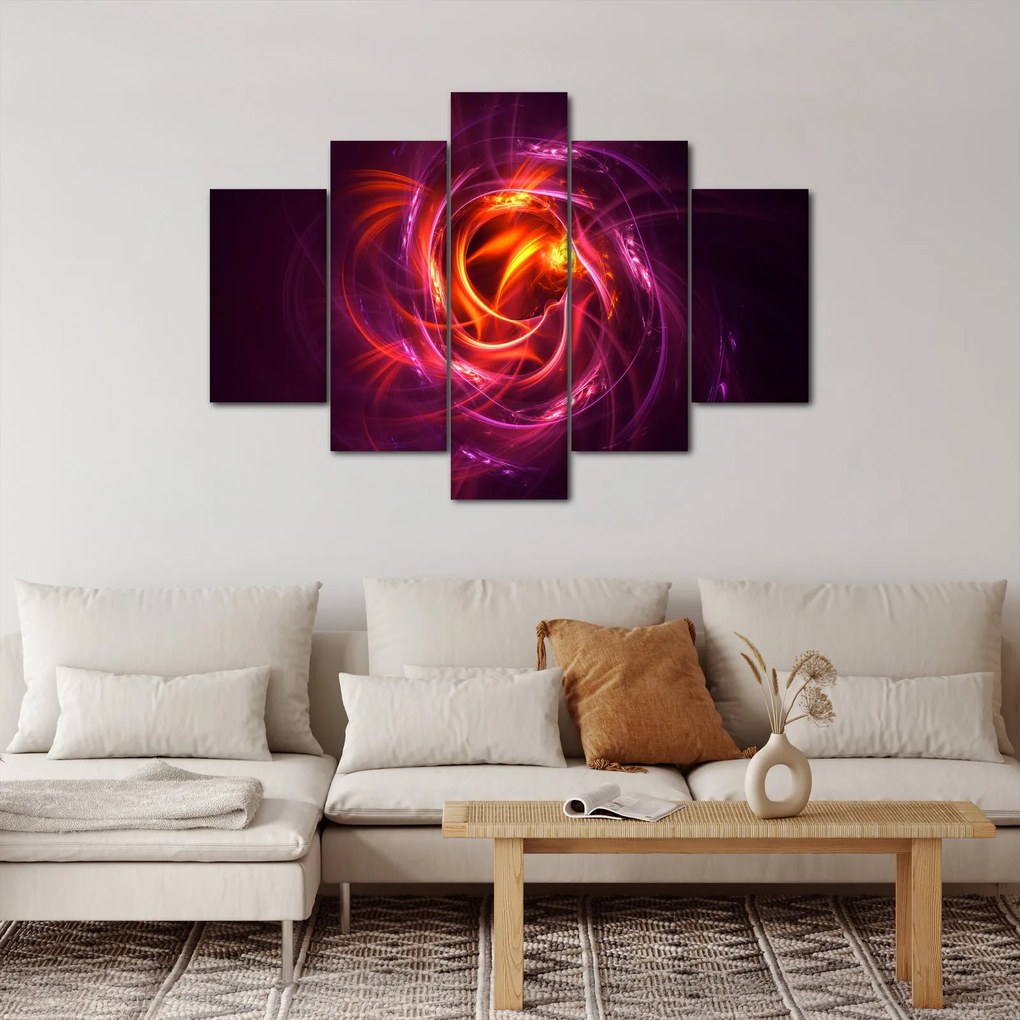 Obraz svietiacej modernej abstrakcie (150x105 cm)