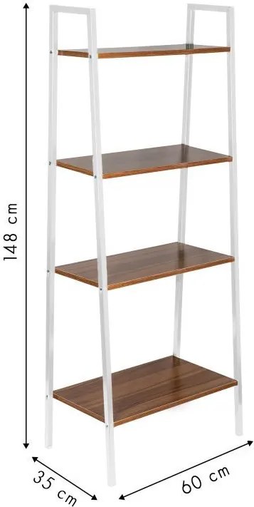 Goodhome Regál so 4 policami, JM-N00804 WHITE