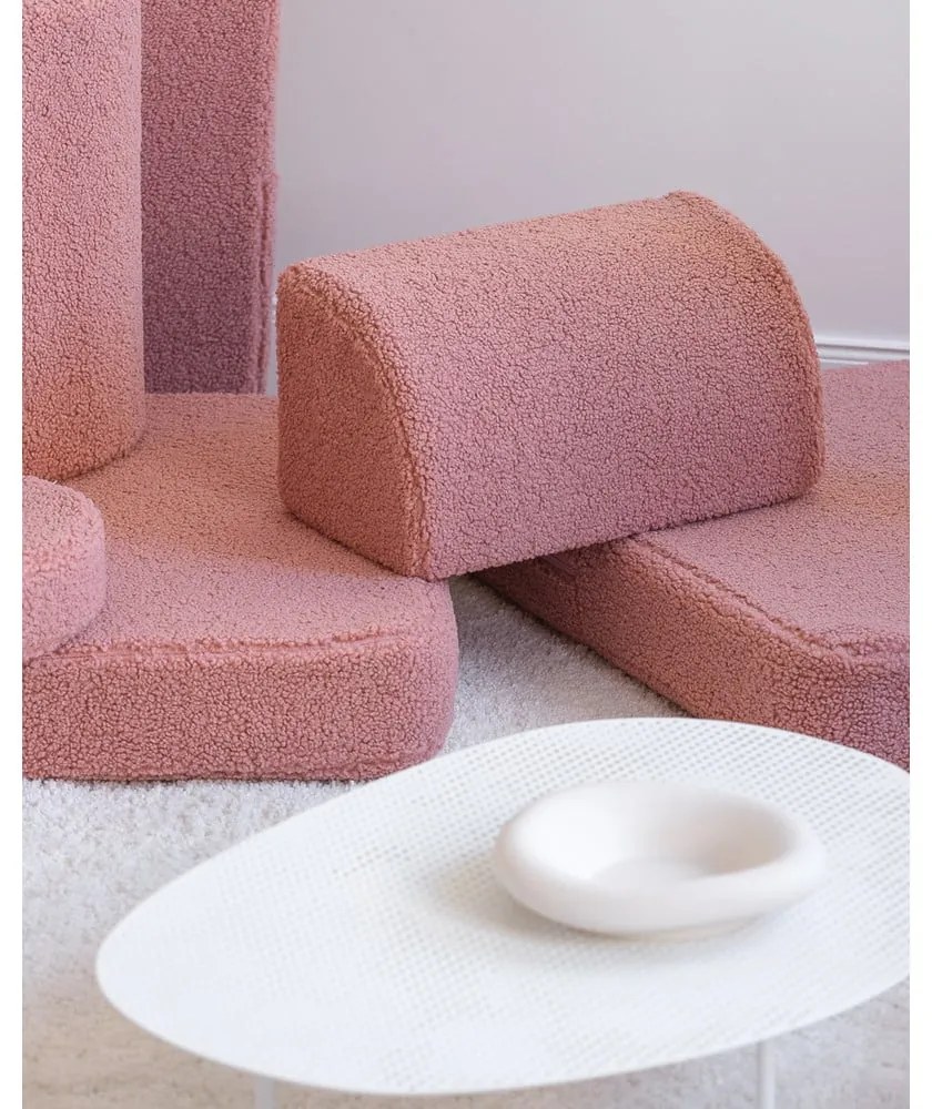 Ružová detská pohovka z textílie buklé 132 cm Settee – Wigiwama
