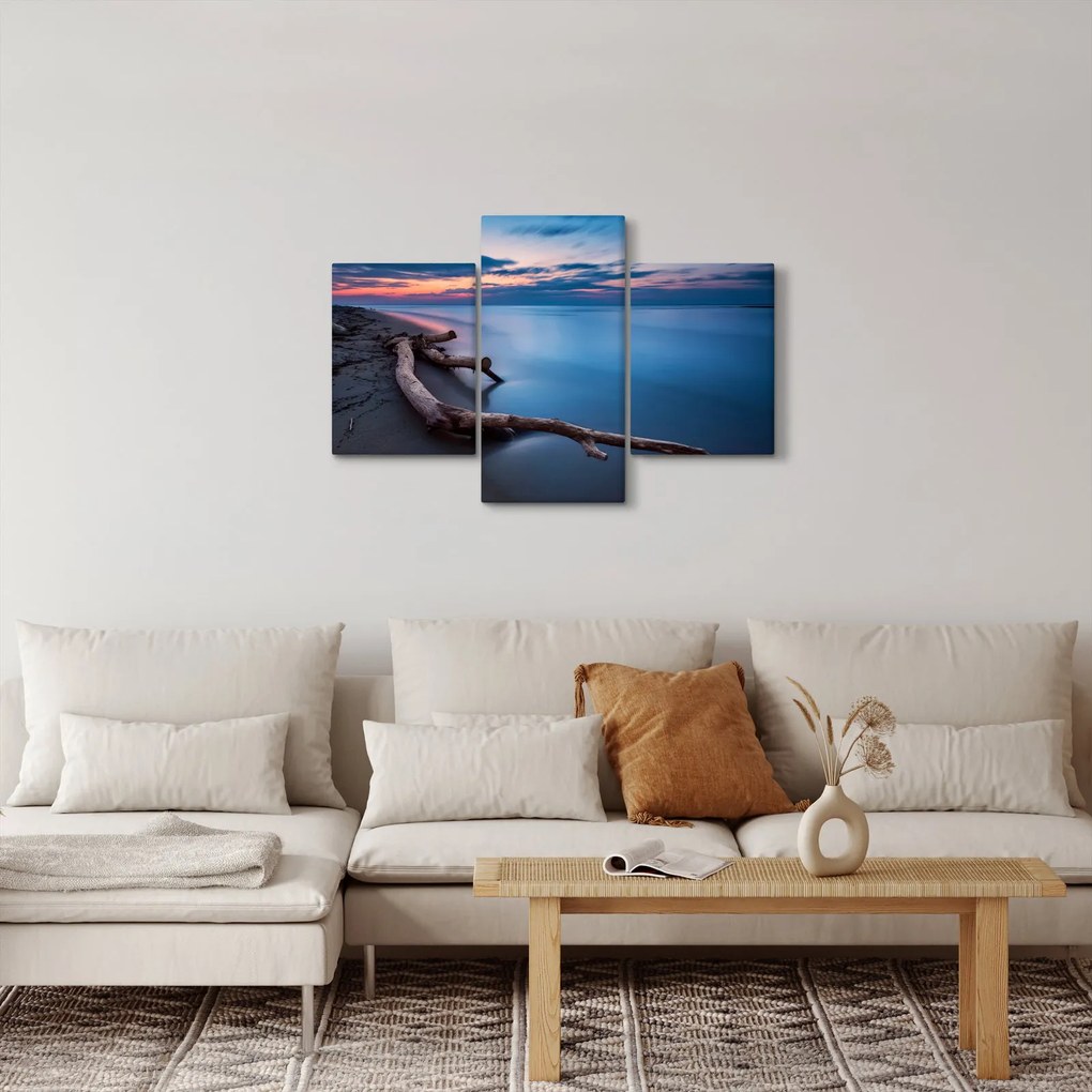 Obraz pláže pri západe slnka (90x60 cm)