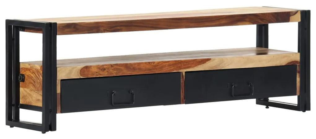TV stolík zo sheeshamového dreva 120x30x40 cm