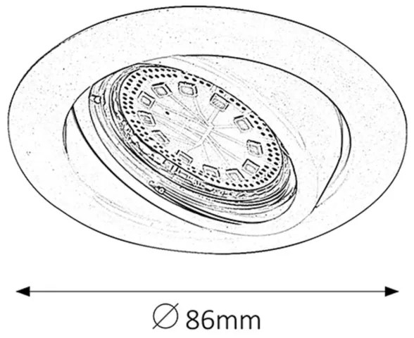 Rabalux 1050 - SADA 3xLED Podhľadové svietidlo LITE 3xGU10-LED/3W/230V