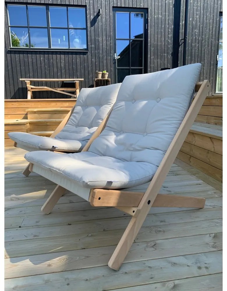 Sivé skladacie kreslo z bukového dreva Karup Design Boogie Dark Raw/Grey