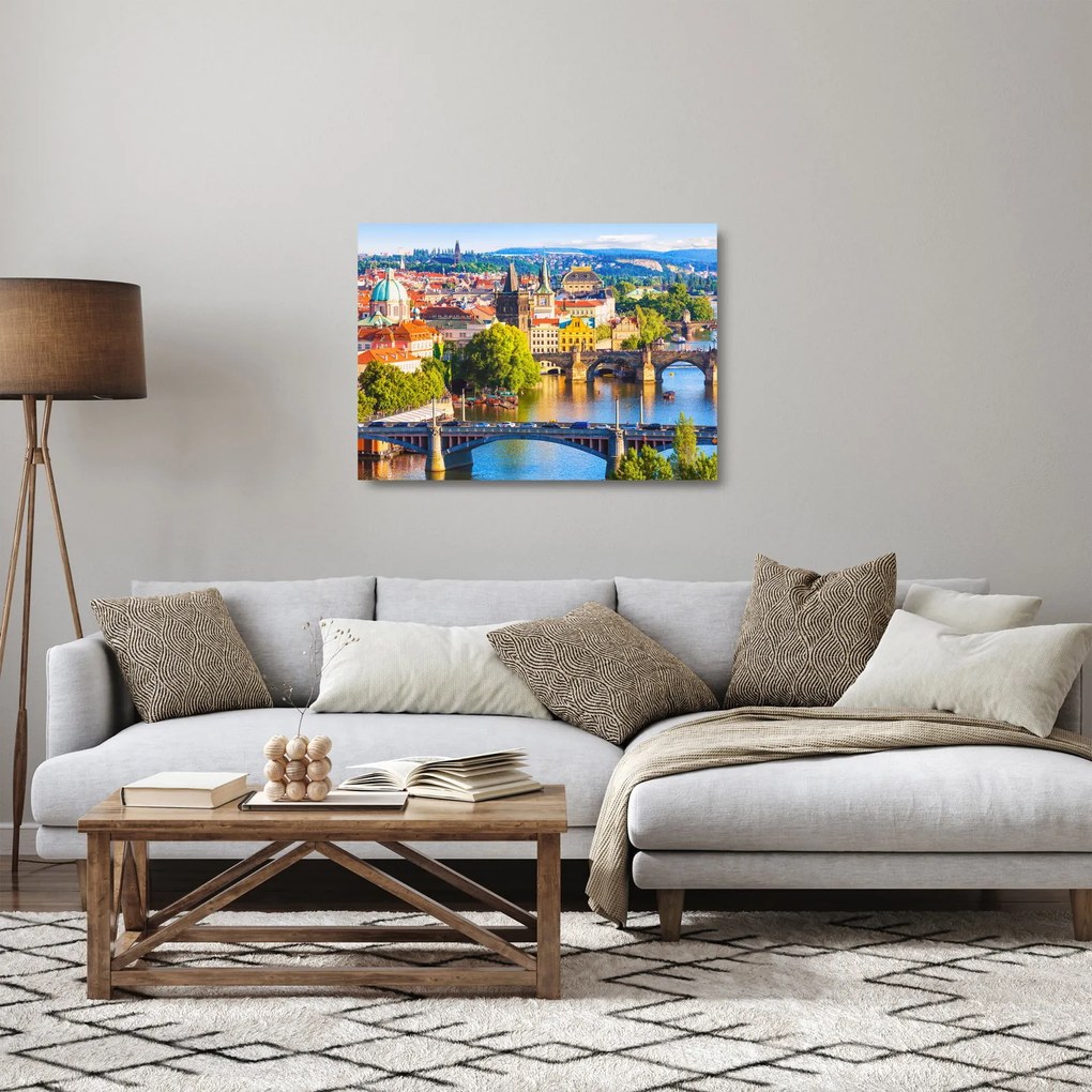 Sklenený obraz - Praha II. (70x50 cm)