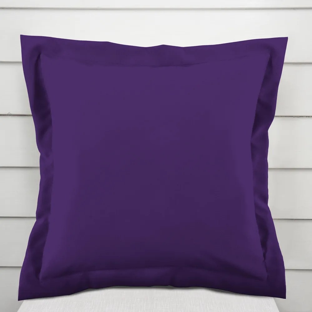 Biante Dekoračná obliečka na vankúš s lemom Rongo RG-082 Tmavo fialová 50 x 50 cm