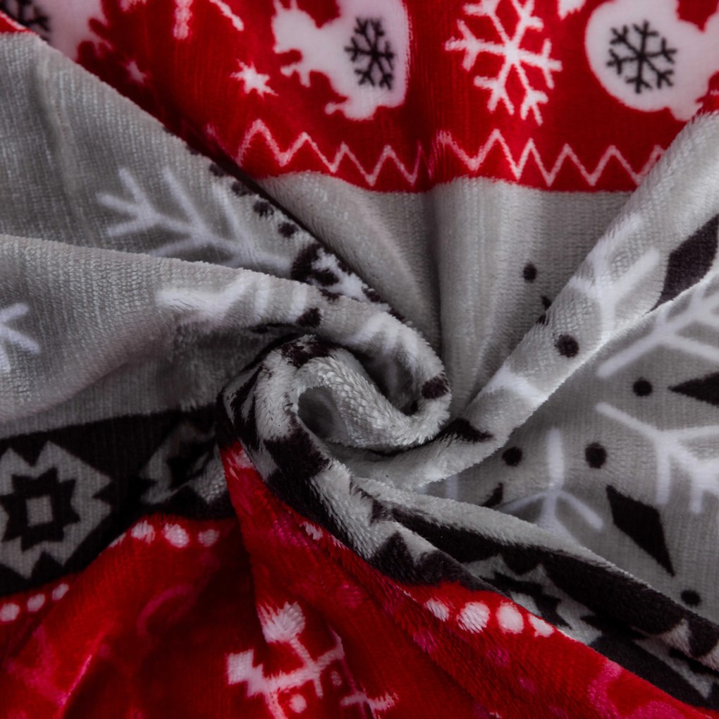 Mikroplyšové obliečky SNOWY FOREST sivé Rozmer obliečky: 2 ks 70 x 90 cm | 200 x 220 cm