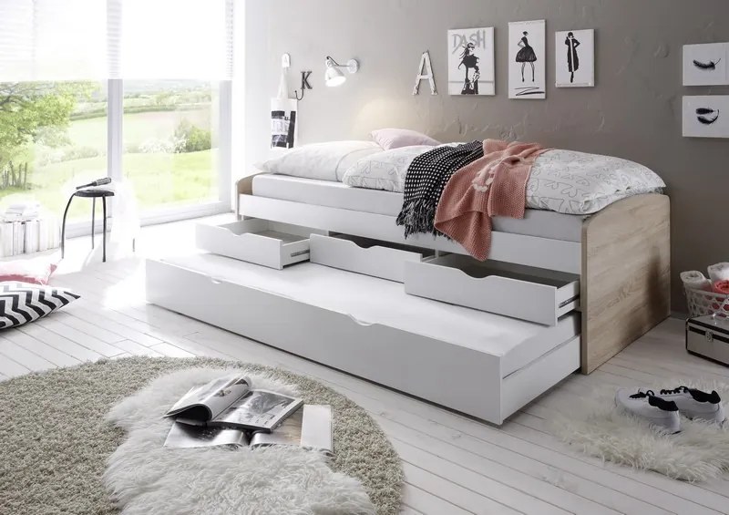 Posteľ so zásuvkami Nessy 90x200 cm