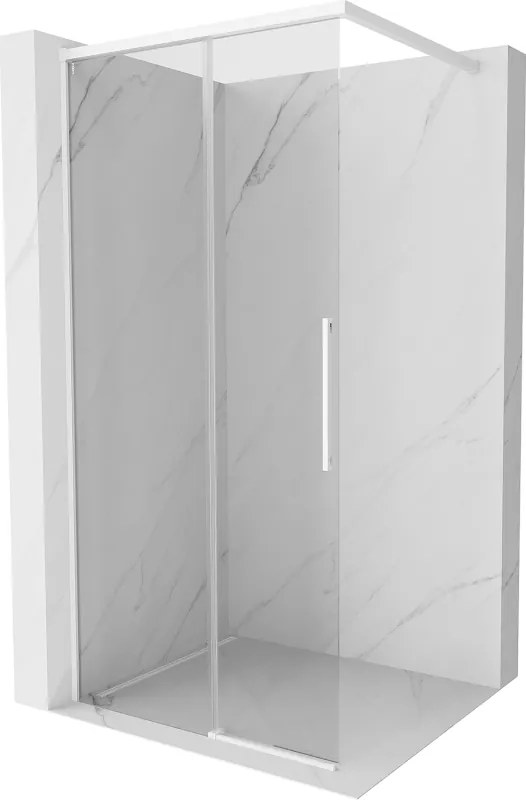 Mexen Rox, sprchová stena 120 x 200 cm, 8mm číre sklo, biely profil, 8C2-120-003-20-00