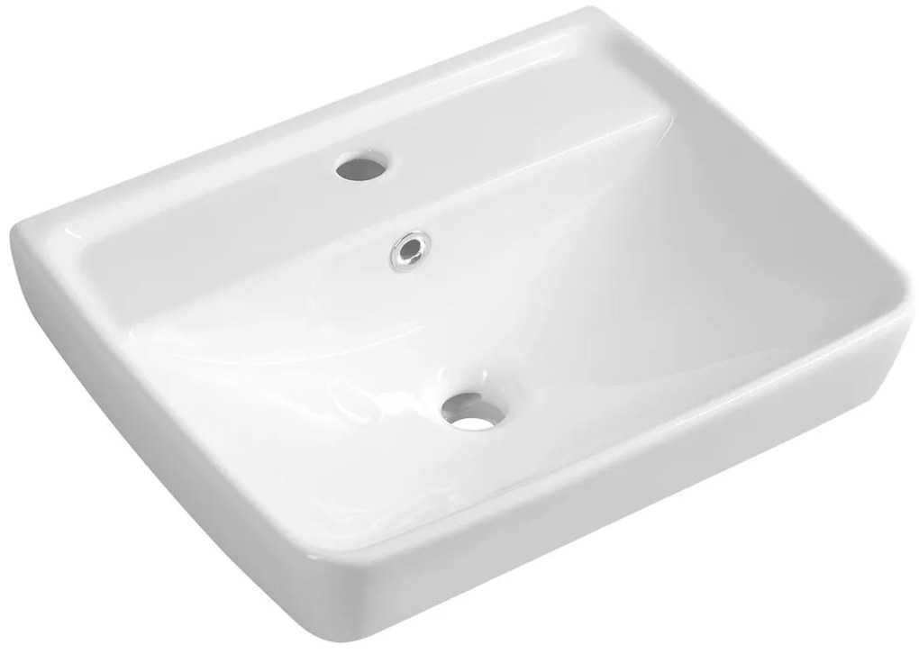 Aqualine Aqualine, DURU keramické umyvadlo 50x40 cm, bílá, TU0350