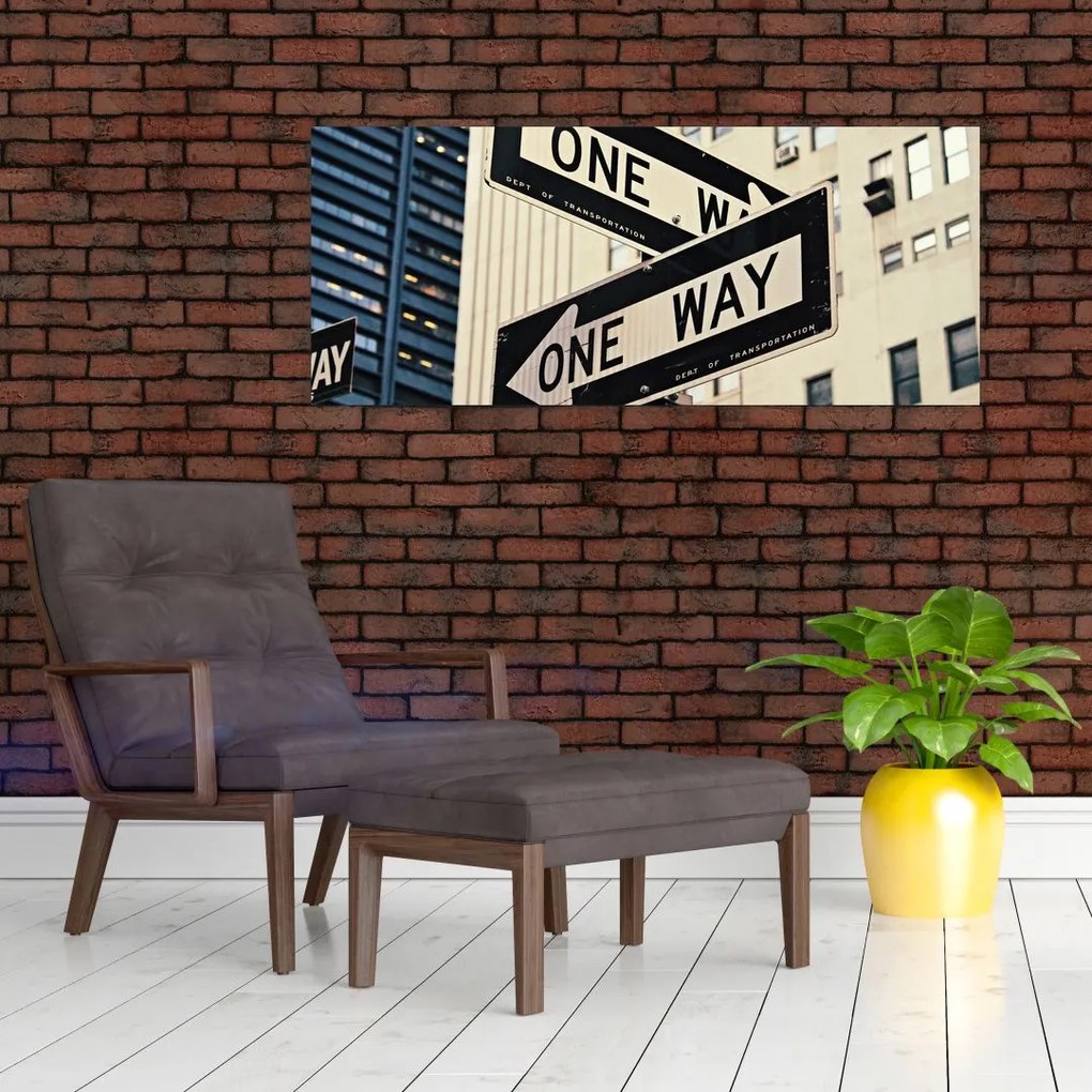 Obraz - New York ONE WAY (120x50 cm)