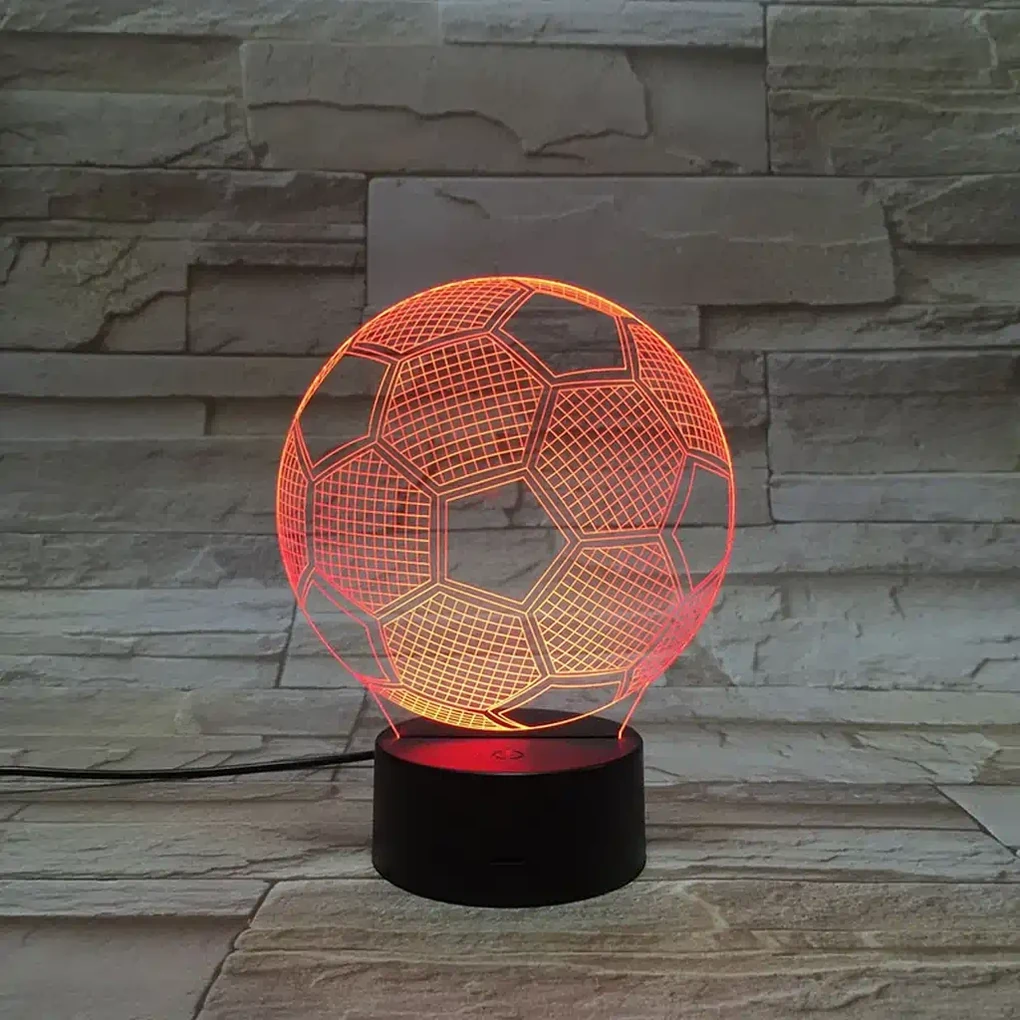 3Dmix 3DL-DRGB041 – 3D LED nočná lampa - Futbalová lopta (Dual RGB)