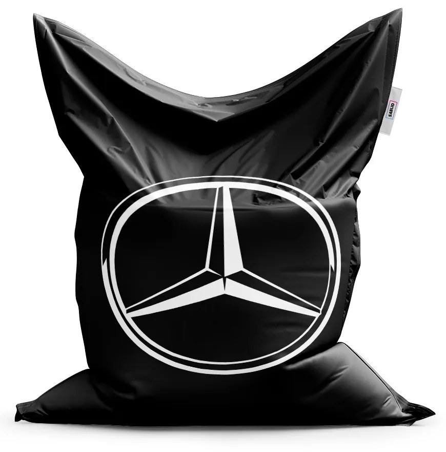 Sablio Sedací vak Classic Logo 2 Čierna - 150x100 cm