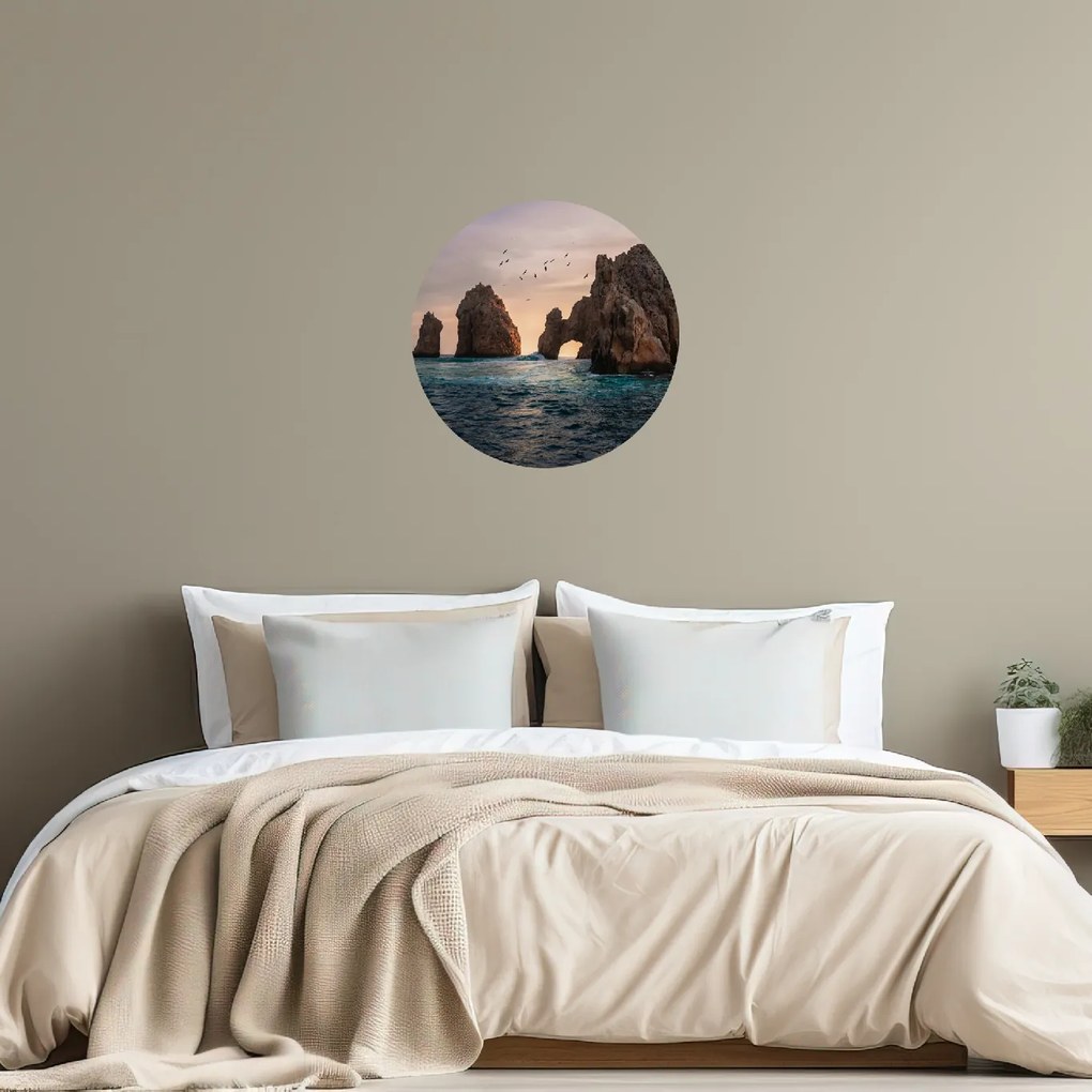 PIPPER. Textilná kruhová nálepka na stenu "Los Cabos" Veľkosť: 60 cm