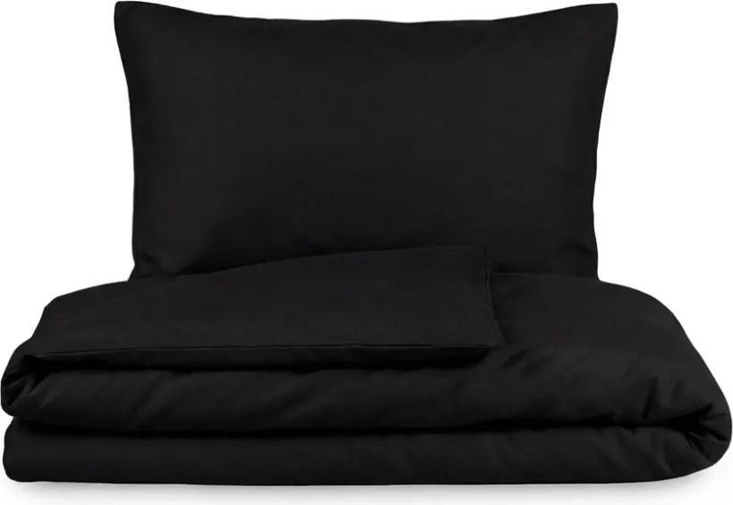 Kvalitex Saténové obliečky Luxury Collection čierna, 140 x 200 cm, 70 x 90 cm