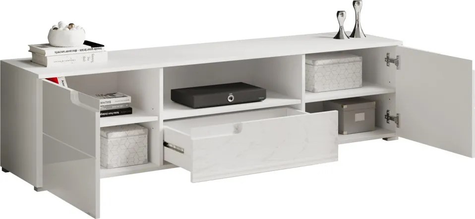 TV skrinka Spice, biela lesk