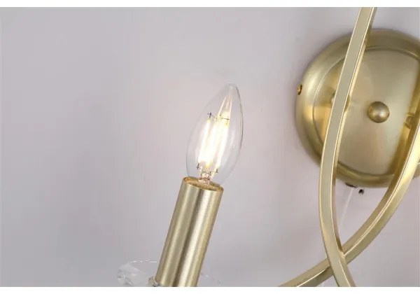 Searchlight 4162-2SB - Nástenné svietidlo ASCONA 2xE14/60W/230V