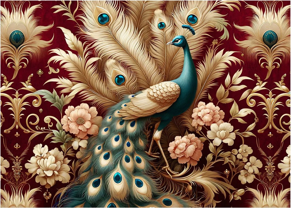 Obraz – Elegantný páv (70x50 cm)