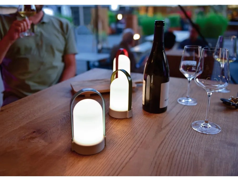 Biela LED stmievateľná stolová lampa (výška 15 cm) Uri – Remember