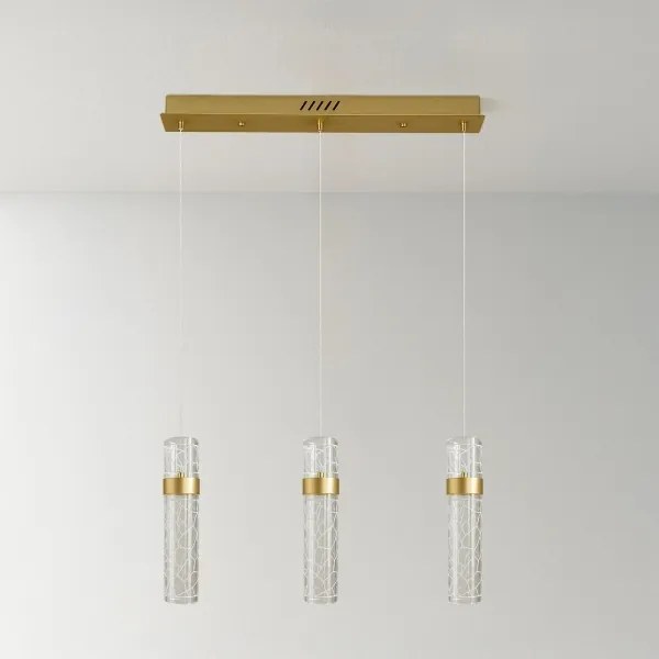 LED luster na lanku LAGOS LED/24W/230V zlatý