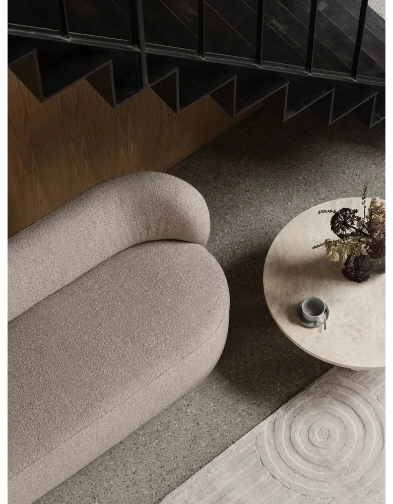 Béžový kamenný okrúhly konferenčný stolík ø 75 cm Volos – Blomus