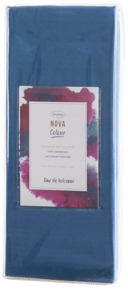 SATÉNOVÁ OBLIEČKA NA VANKÚŠ NOVA COLOUR 70X90 CM MODRÁ