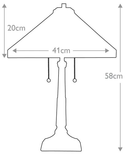 Elstead QZ-STEPHEN-TL - Stolová lampa Tiffany STEPHEN 2xE27/60W/230V