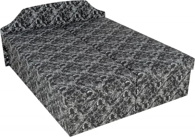 Manželská posteľ Míša Senior, čierno-biela (č.19)