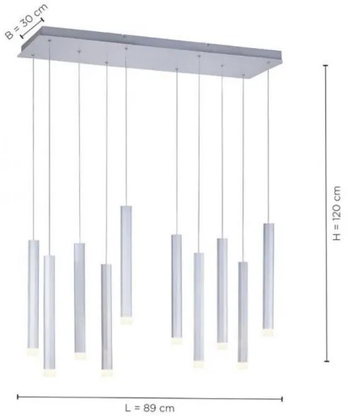 Leuchten Direkt 15206-95 - LED Luster na lanku BRUNO 10xLED/4,8W/230V